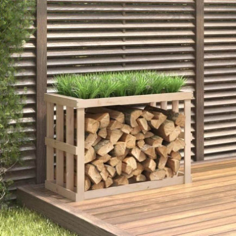 ZNTS Outdoor Log Holder 108x52x74 cm Solid Wood Pine 822631