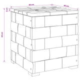 Storage Stool Brown 40 x 40 x 45 cm Solid Teak Wood 42015923