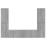 TV Cabinet Set 6 pcs Grey Sonoma Engineered Wood 3409111