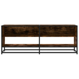 TV Cabinet Smoked Oak 120.5x40x46 cm Engineered Wood and Metal 848891