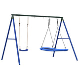 Outdoor Swing Set with Swing and Nest Swing 3283597
