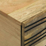 Coffee Table Brown and Black 80 x 50 x 40 cm Solid Acacia wood 4017941