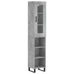 Highboard Concrete Grey 34.5x34x180 cm Engineered Wood 3199389