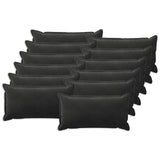 Cushion Cover 12 pcs HOUTEN Black 40 x 80 cm Velvet 918093