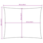 Sunshade Sail Oxford Fabric Rectangular 4x5 m White 135271