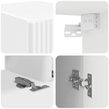 TV Wall Cabinet Set 4 pcs White Engineered Wood 3408925