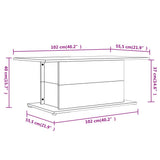 Coffee Table Sonoma Oak 102x55.5x40 cm Engineered Wood 810310
