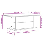 Coffee Table Sonoma Oak 102x55.5x40 cm Engineered Wood 810310