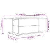 Coffee Table Sonoma Oak 102x55.5x40 cm Engineered Wood 810310