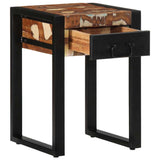 Side Table Multicolour 35x35x50 cm Solid Wood Reclaimed 4015944