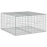 Gabion Basket with Cover 100x100x50 cm Galvanised Iron 3295178