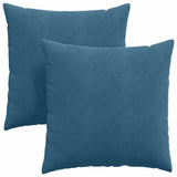 Sofa Pillows 2 pcs Blue 80 x 80 cm Corduroy Fabric 42014056