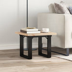 ZNTS Coffee Table O-Frame 40x40x35.5 cm Solid Wood Pine and Steel 3282724