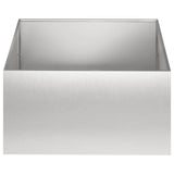 Garden Planter 2 pcs Silver 40 x 40 x 30 cm Stainless Steel 8005045