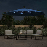 Cantilever Garden Parasol with LED Lights Azure Blue 350 cm 313785