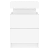 Bedside Cabinets with LED Lights 2 pcs White 35x39x55 cm 836750