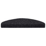 Stair Mats Self-adhesive 20 pcs 65x21x4 cm Black Half Round Large 3365645