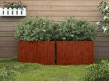 Planters 2 pcs 42x40x39 cm Corten Steel 821550