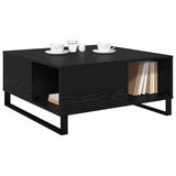Coffee Table Black Oak 80 x 80 x 36.5 cm Engineered Wood 881671