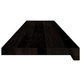Stair Treads 16 pcs Brown Black 120x25x2 cm Solid Wood Oak 3283054