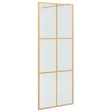 Walk-in Shower Wall Gold 80 x 195 cm Tempered Glass 42022052