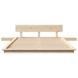 Bed Frame Brown 135 x 190 cm Wood 872407