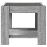Coffee Table with LED Grey Sonoma 53x53x45 cm Engineered Wood 847544