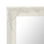 ZNTS Wall Mirror Baroque Style 60x60 cm White 320332