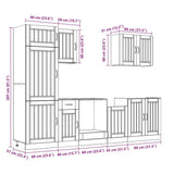 7 Piece Kitchen Cabinet Set Lucca Smoked Oak Engineered Wood 3314776
