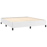 Bed Frame without Mattress White California King Faux Leather 347286