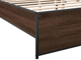 Bed Frame without Mattress Brown Oak 180x200 cm Super King 3279876