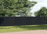 Fence Panel Grey 1218x186 cm WPC 3282795