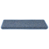 Stair Mats Self-adhesive Sisal-Look 15 pcs 65x21x4 cm Blue 326886