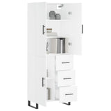Highboard White 69.5x34x180 cm Engineered Wood 3195923