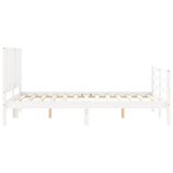 Bed Frame without Mattress White 120x200 cm Solid Wood 3194762