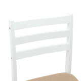 Dining Chairs 2 pcs White 40 x 47.5 x 99.5 cm Solid Rubber Wood 42020472