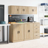 Garage Wall Cabinets 2 pcs Sonoma Oak Engineered Wood 860648