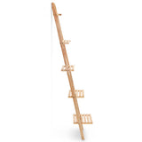246438 Ladder Wall Shelf Cedar Wood 41,5x30x176 cm