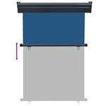 Balcony Side Awning 125x250 cm Blue 48420