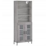 Highboard Grey Sonoma 69.5x34x180 cm Engineered Wood 3189331