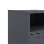 ZNTS Bedside Cabinets 2 pcs Anthracite 36x39x59 cm Steel 846721