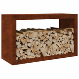Firewood Rack 100x40x60 cm Weathering Steel 850988
