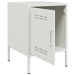 ZNTS Bedside Cabinet White 36x39x50.5 cm Steel 842920