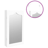 Mirror Jewellery Cabinet Wall Mounted White 37.5x10x67 cm 353220