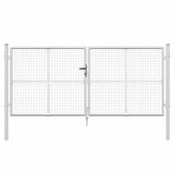 Mesh Garden Gate Silver 300x125 cm Galvanised Steel 154531