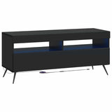 LED TV Cabinet Black Engineered Wood 897646