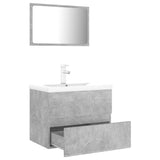 ZNTS Bathroom Furniture Set Concrete Grey Engineered Wood 3071679