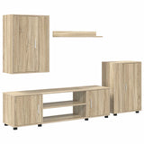 TV Cabinet Set Wall-mounted 4 pcs Sonoma Oak Engineered wood 3397898