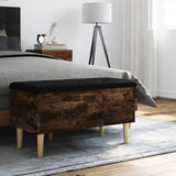 Storage Bench Smoked Oak 82x42x46 cm Engineered Wood 835079
