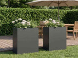 Garden Planter 2 pcs Anthracite 50 x 20 x 75 cm 8005461